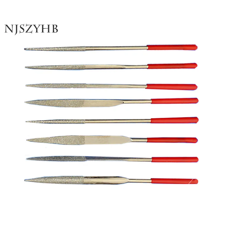 10 шт. Алмазная пластиковая ручка форма файл модели из нержавеющей стали