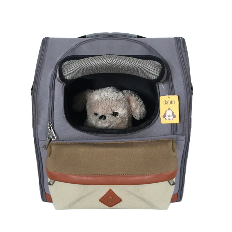 

Переноска для кошек, портативный складной рюкзак для путешествий с дышащими отверстиями для домашних животных, с двумя дверцами для кошек и...