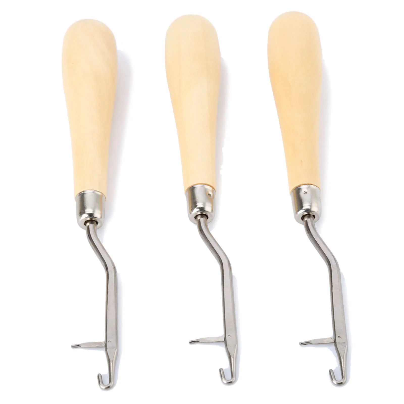 1 шт. деревянная ручка защелка крючок вплетаемые волосы иглы парики Вязание