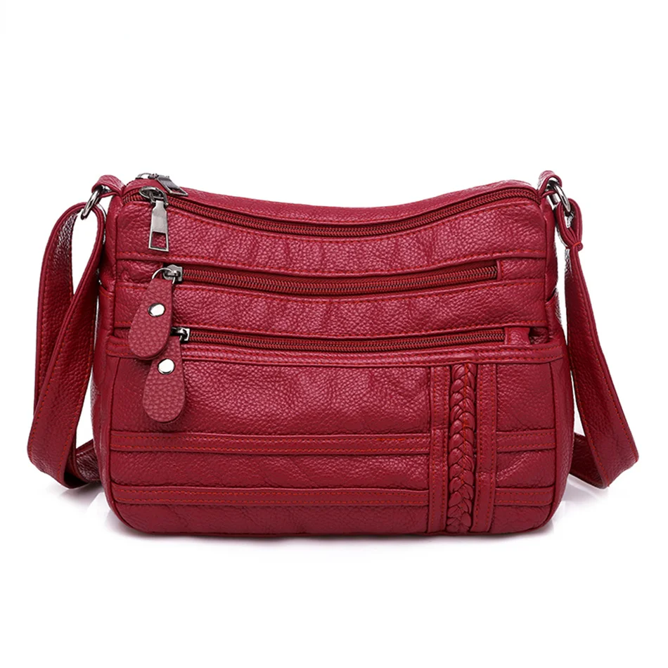 

Ladies Multi-pocket Messenger Bag High Quality Soft PU Leather Shoulder Bags Casual Crossbody Bags for Women 2020 Bolsa Feminina
