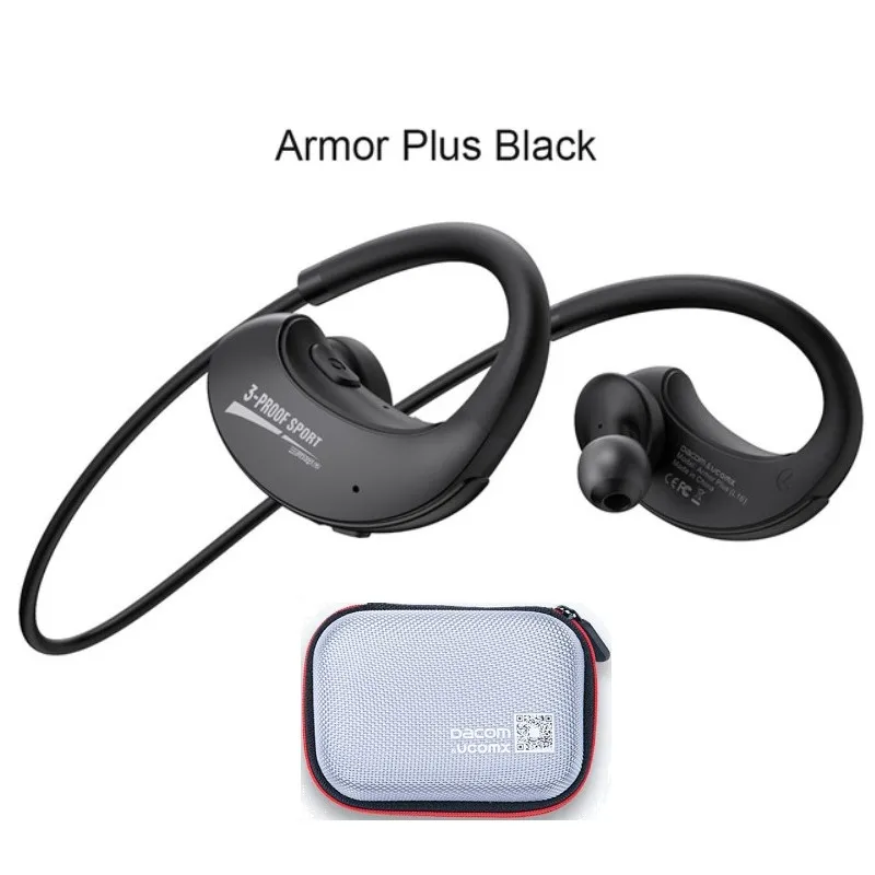 blk gift box Новые Dacom ARMOR Plus спортивные беспроводные Bluetooth наушники IPX5 водонепроницаемые CSR v5.0 наушники для бега гарнитура с громкой связью - Цвет: blk gift box