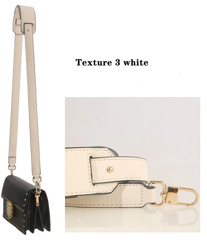 Texture 3 white Высокое качество, натуральная кожа, сумка на ремне, модный продукт, сумка для девочек, аксессуары, 81-118 см, Регулируемый Женский широкий плечевой ремень - Цвет: Texture 3 white