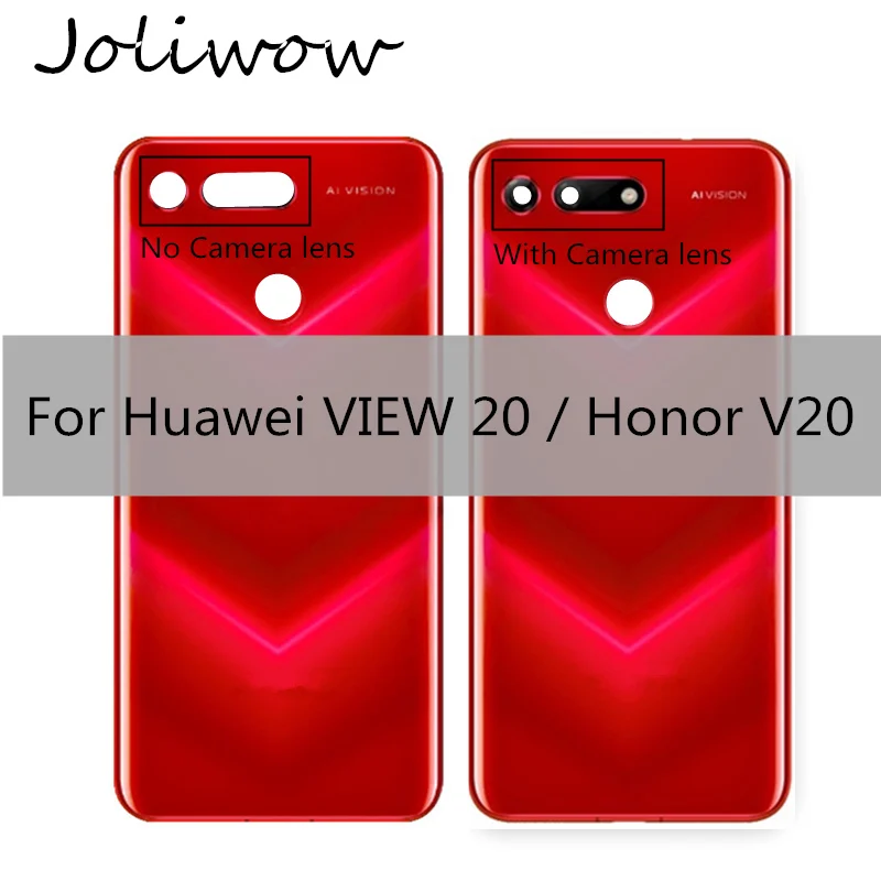 Задняя стеклянная крышка батарейного отсека с объективом камеры для Huawei Honor V20