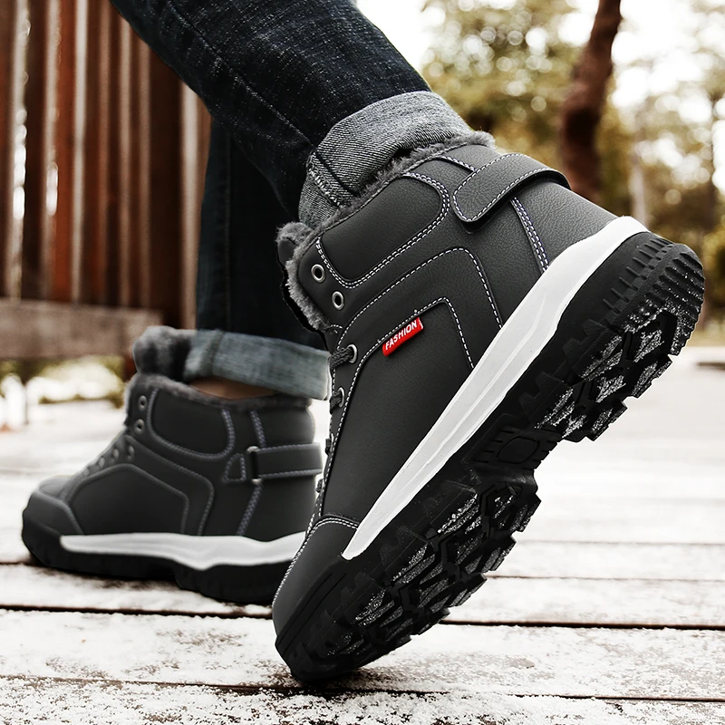 

Fashion Winter Warm Snow Boot Men Outdoor Working Casual Shoes Men Waterproof Men Botas High-gang Cotton Boots Zapatos De Hombre