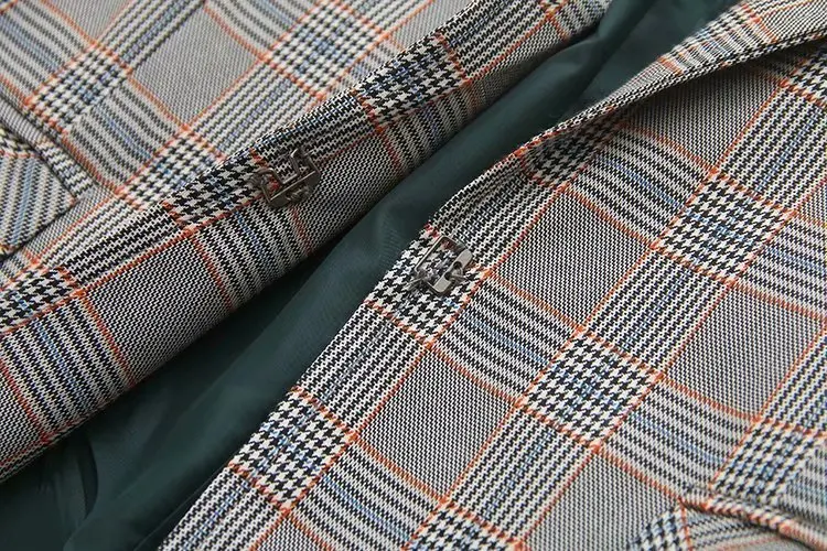 Повседневный пиджак размера плюс 2019 осенняя одежда модные свободные клетчатые