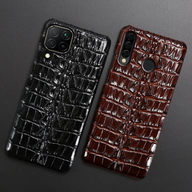 

Leather Phone Case For Huawei P40 Lite P30 P20 Mate 30 Nova 5T P Smart 2019 Honor 10 10i 20 Pro 20i 8X 9X Crocodile Tail Cover