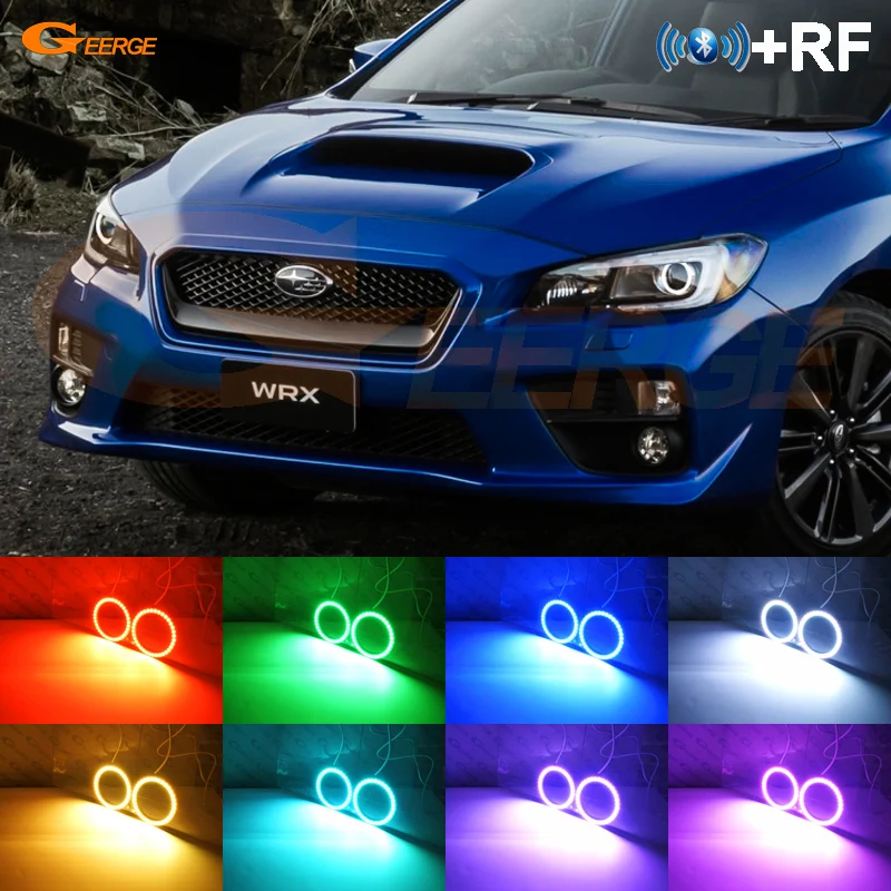 

Для Subaru Impreza WRX sti 2015 2016 2017 BT App RF дистанционное управление многоцветный ультра яркий RGB комплект светодиодов «глаза ангела» halo rings