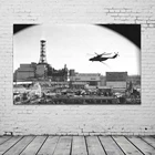 Чернобыль плакат Классическая сцена советский спасательный вертолет с ядерной катастрофы рентген холст картины Decaoration