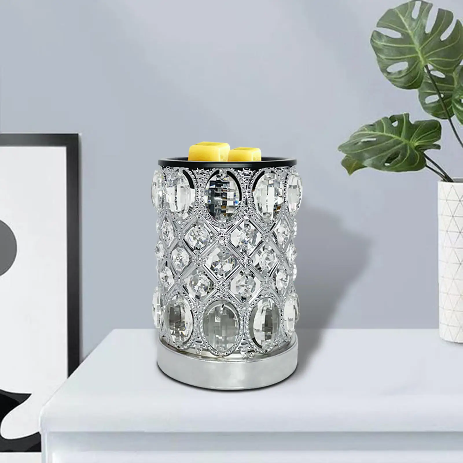 

Crystal Candle Wax Lamp, Exquisite Thermal Melting Candle Warmer Lamp Temperature and Fragrance for Bedroom Home Decorations