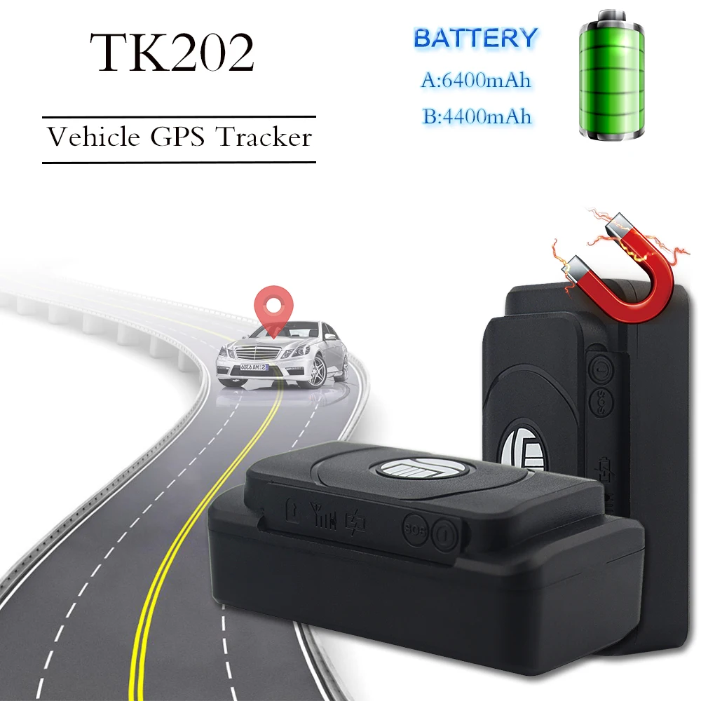 GPS трекер Автомобильный водонепроницаемый TK202 2G GSM 90 дней в режиме