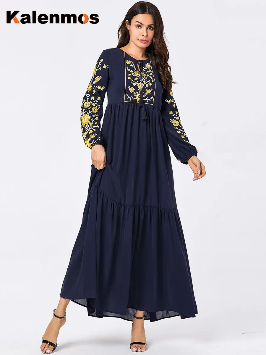 Abaya Платье женское свободное мусульманское турецкое исламское малайзийское