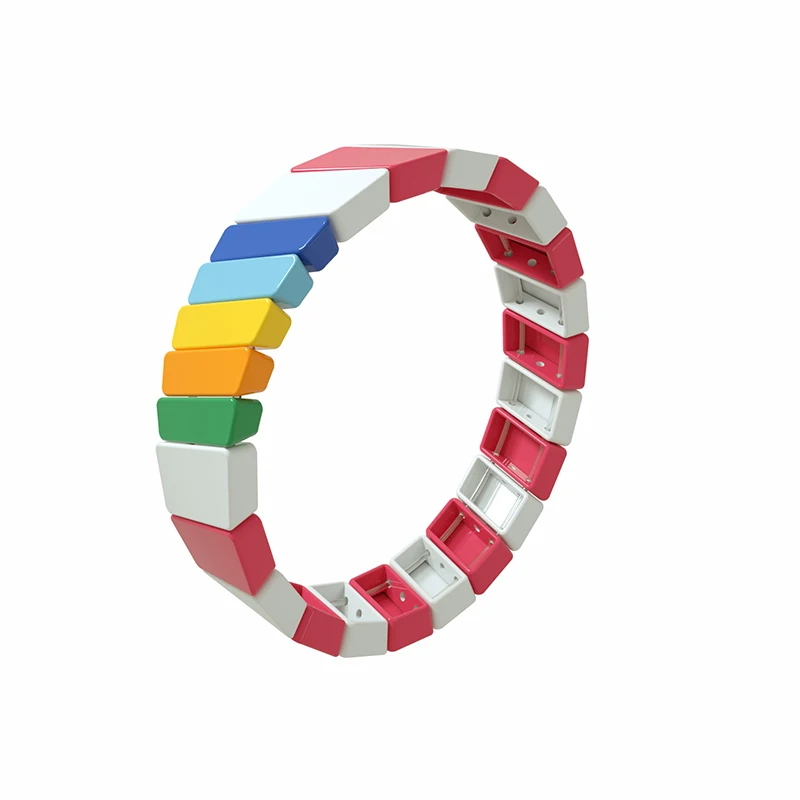 Геометрический квадратный браслет Мияки Радужный Браслет с бусинами подарок для