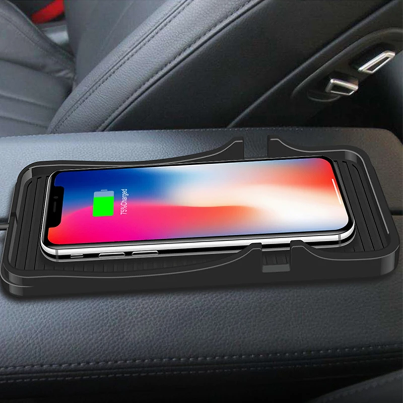 anti slip car qi wireless charger silicone pad with gps stand for apple iphone samsung xiaomi huawei 15w wireless quick charging free global shipping