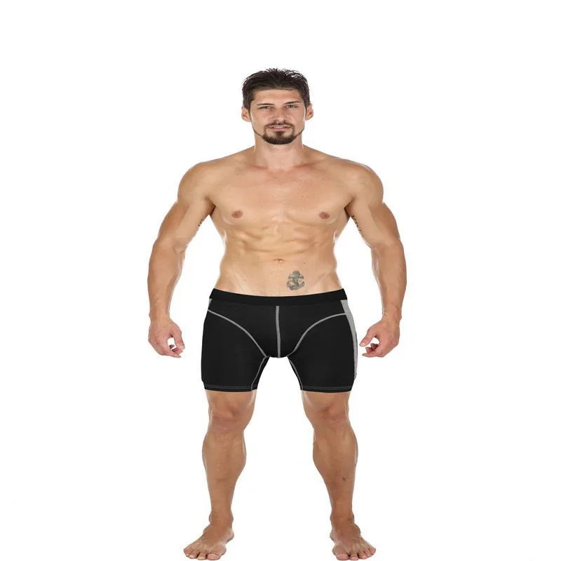Новинка 2019 однотонные дышащие мягкие хлопковые длинные боксеры мужское нижнее