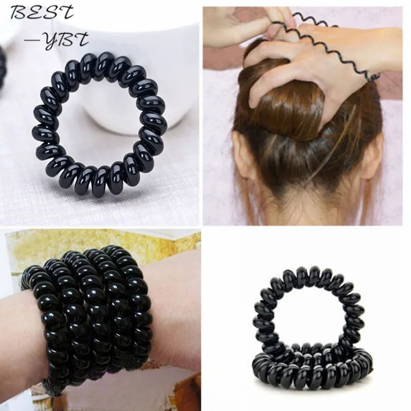 Резинка для волос черная эластичная 4 шт./лот|hair ties|hair accessoriesgirls hair bands |