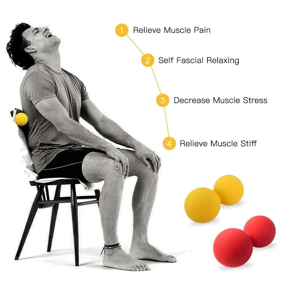 

Massage Balls Set Double Peanut Ball Fascial Ball Tissue Treatment Muscle Therapy Balls Set