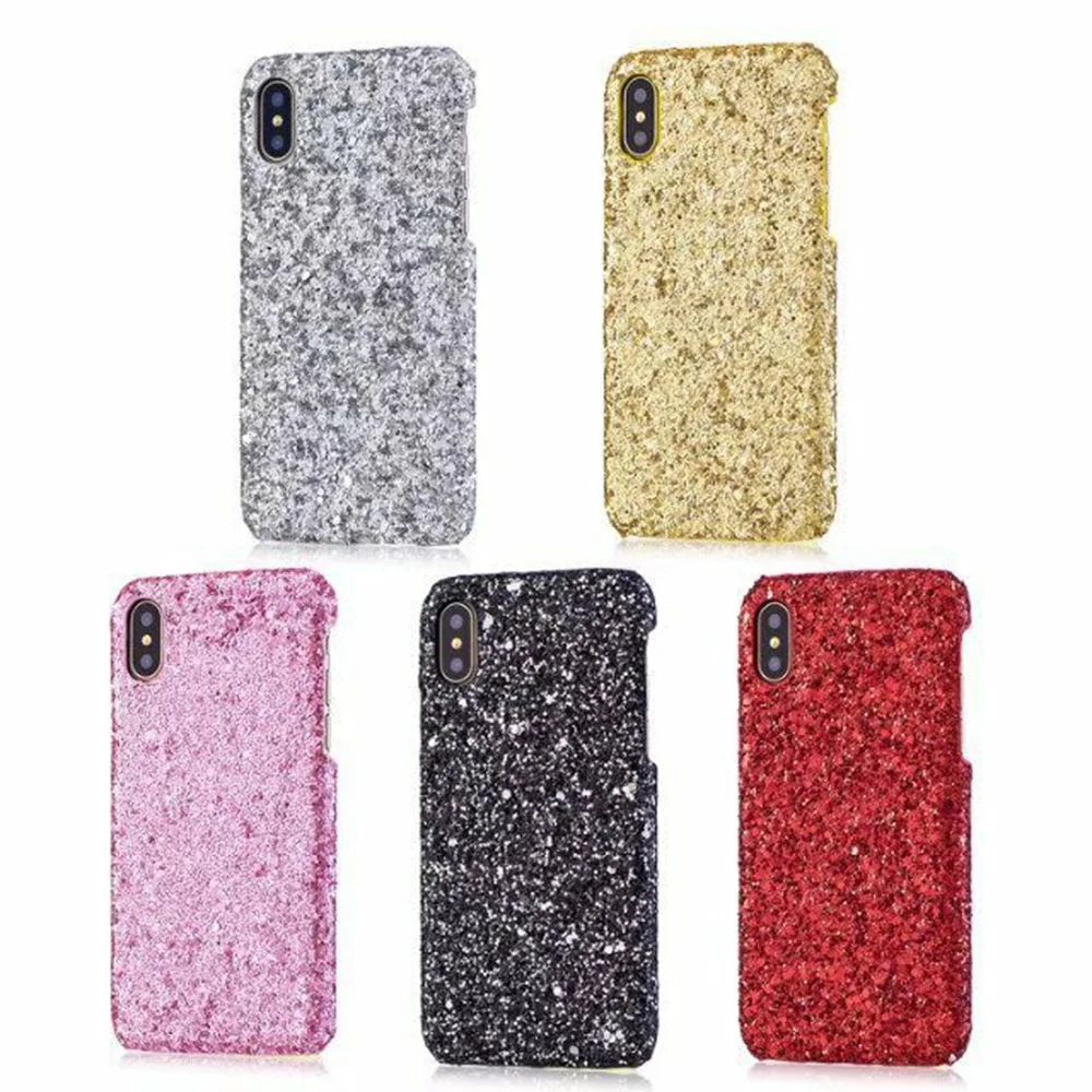 

Women Phone Case for iPhone 11 Pro Max XS XR X 6 6S 7 8 Plus Funda Glitter Bling Sequins Skin Hard Protection Back Cover