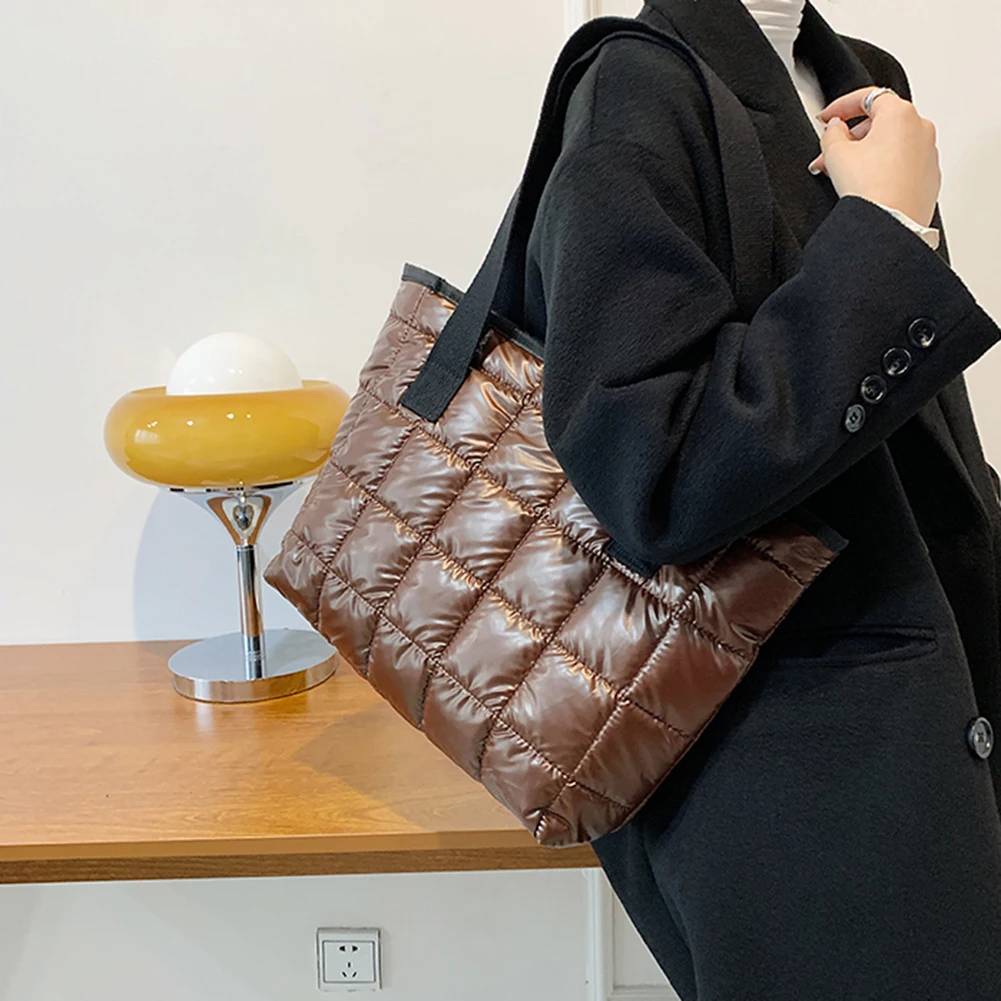 Повседневные нейлоновые тканевые сумки на плечо для женщин модные однотонные