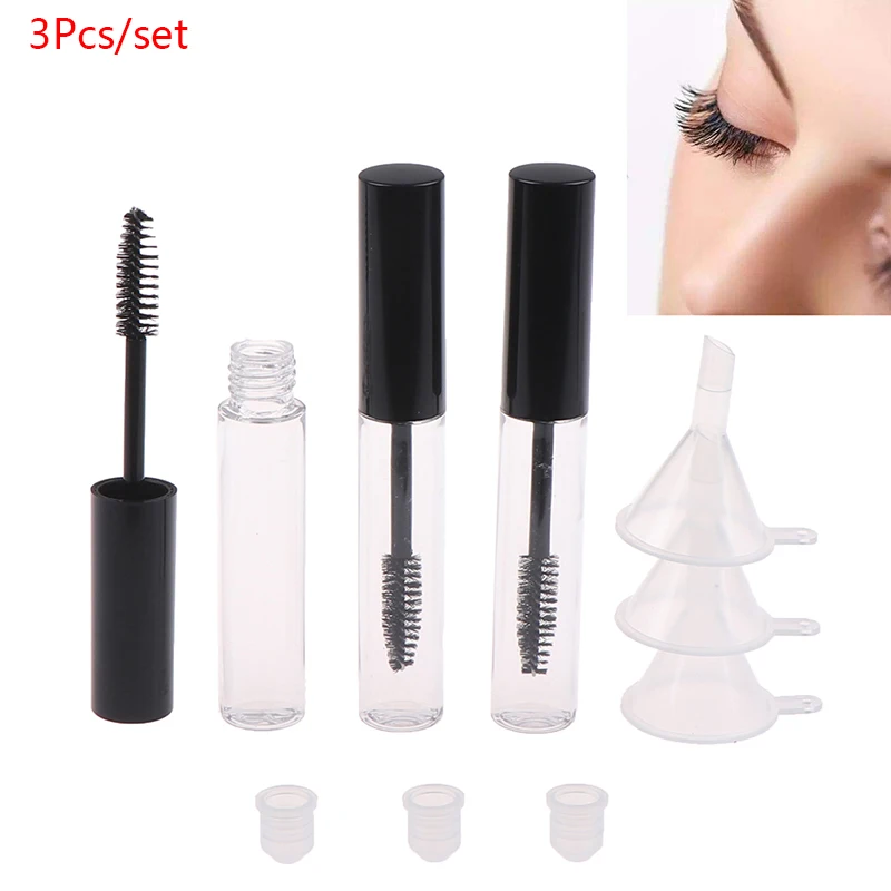 

3Pcs Refillable Bottles 10ml Empty Mascara Tube Wand Eyelash Cream Container Bottle Eyelash Cream Container Bottle Plastic