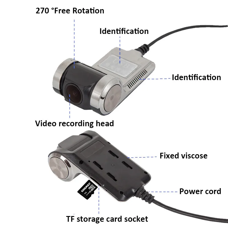 Мини Автомобильный видеорегистратор камера для автомобиля Android DVR