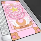 Большой коврик для мыши Sakura, игровой коврик для мыши с фиксируемыми краями, размер XXL, аниме, для настольного компьютера и клавиатуры