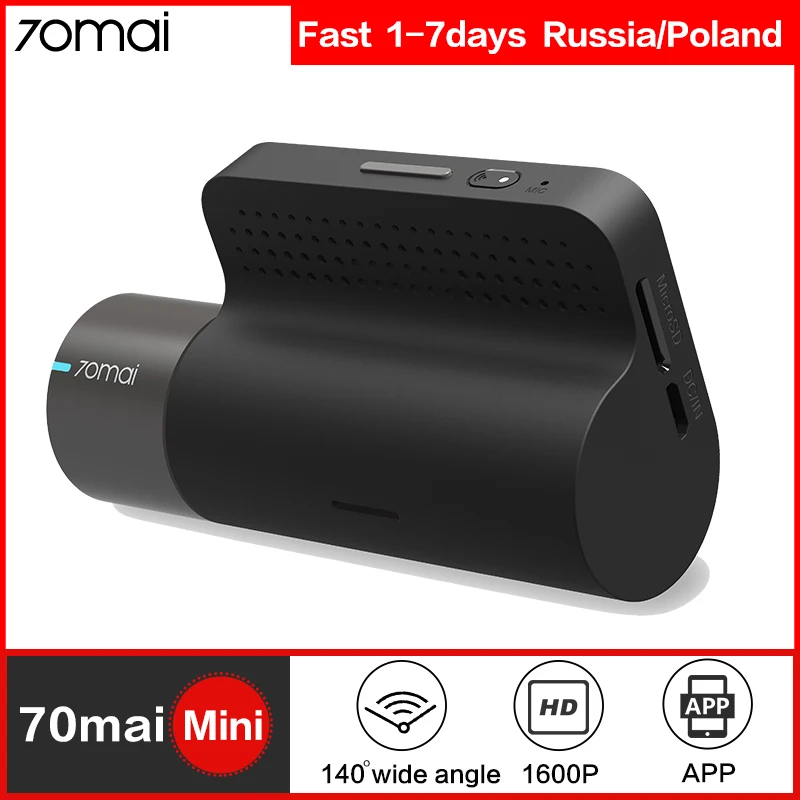 70mai мини умный видеорегистратор 70 MAI Мини Автомобильный видеорегистратор Wifi видео рекордер 1600P HD ночное видение 140FOV g-сенсор 70mai видеорегистратор автомобильная камера