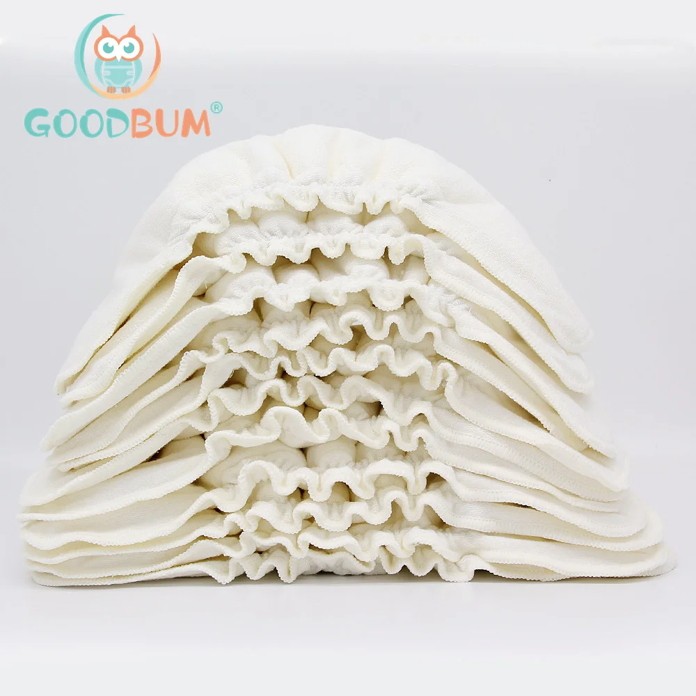 Goodbum 5/10 шт. многоразовый бамбуковый волоконная вставка Детские ткань пеленки