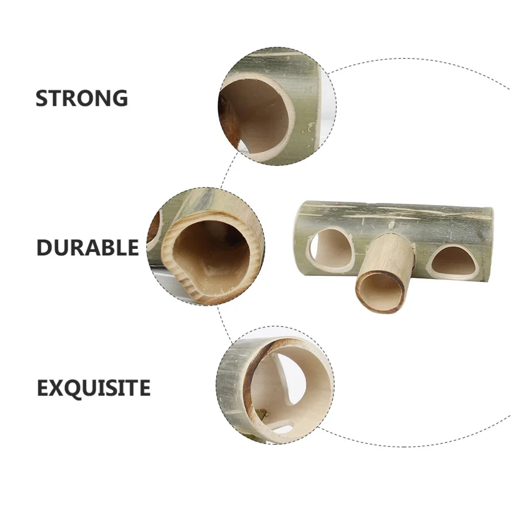 

1pc Small Pet Bamboo Tube Tunnel Hamster Tunnel for Pets (Random Color)