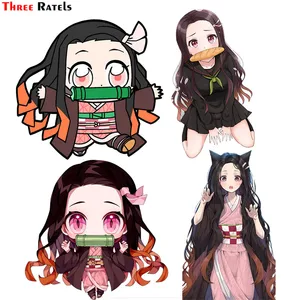 Three Ratels FC982 Kimetsu No Yaiba Nezuko аниме девушка наклейка s для Passat B7 автомобиль стикер Авто и мотоцикл Декор