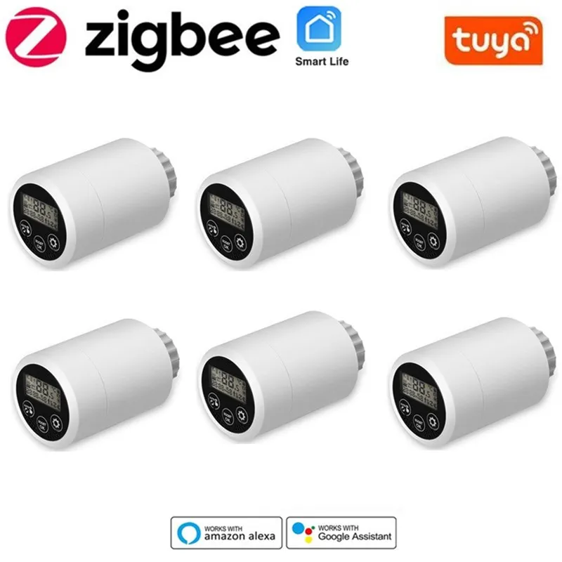 

Tuya ZigBee Smart Radiator Actuator Programmable Thermostatic Radiator Valve Temperature Controller With Alexa Google