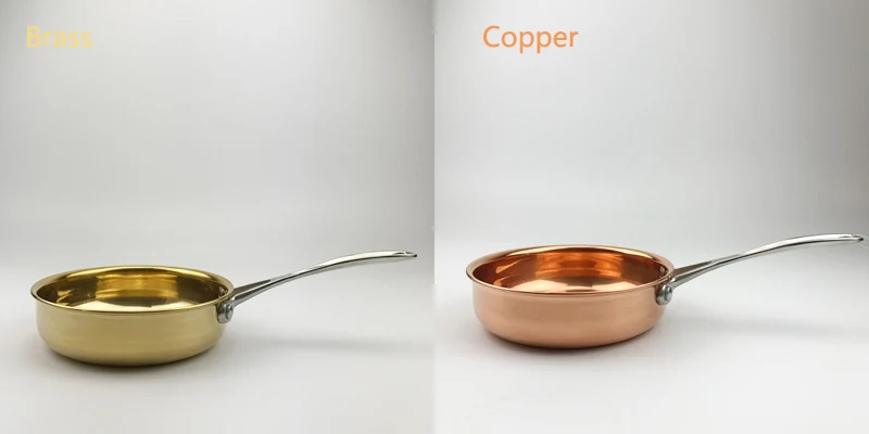 Mini Fry Pan Медный мини-горшок для молока, латунная маленькая сковорода, без покрытия, кастрюля для супа, сковорода для яиц, стейка, кухонная посуда 14 см, детское питание, молочный горшок - Цвет: Mini Fry Pan