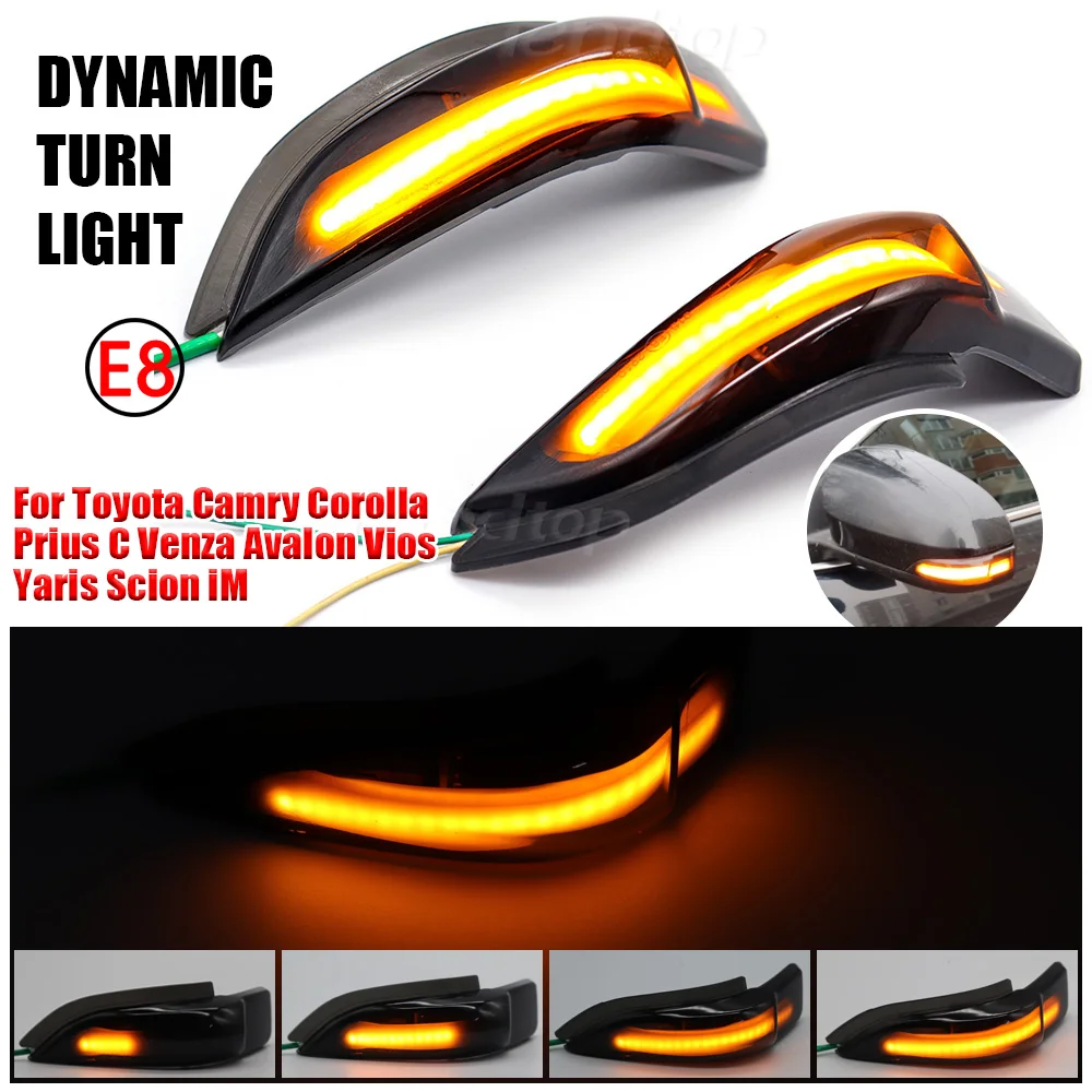 

Car Dynamic Blinkers Blub Turn Signal Lamp Side Mirror LIght For Toyota Corolla Camry Prius Vios CHR Yaris Venza Avalon Altis