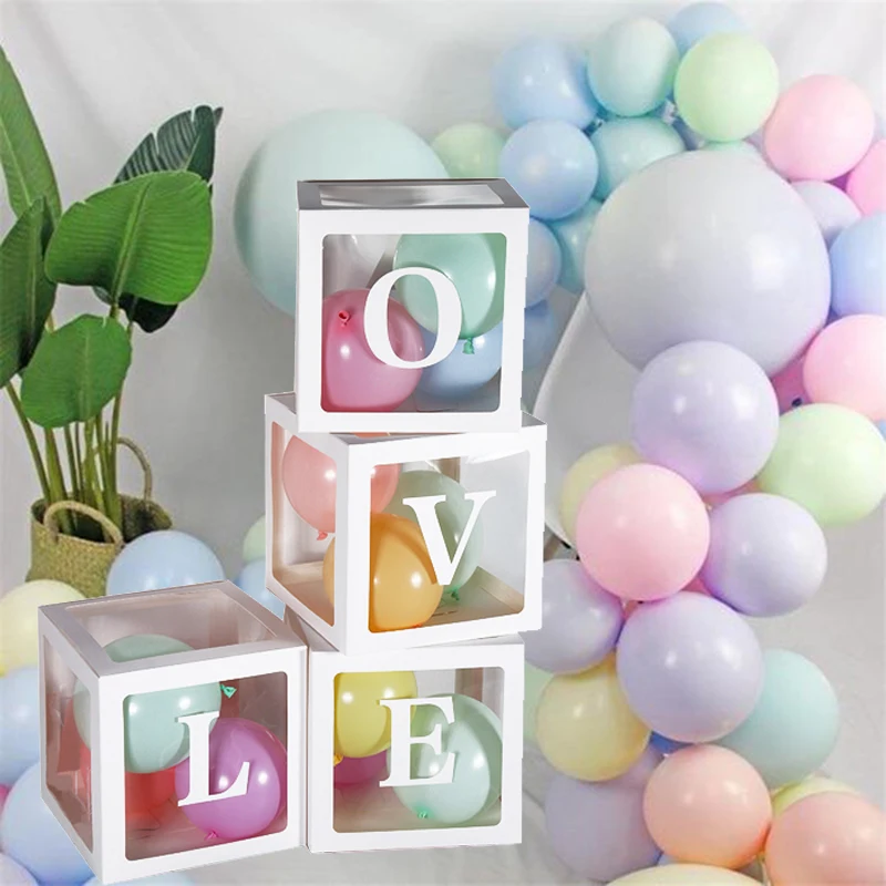 Прозрачный воздушный шар с буквенным именем для мальчиков и девочек украшение