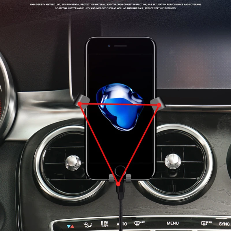 Держатель на вентиляционное отверстие автомобиля для телефона Mercedes-Benz C-Class / GLC 2016