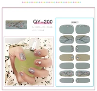 14tipssheet four seasons nail sticker and diamond nail sticker crystal laser waterproof 3d nail decal manicure tool