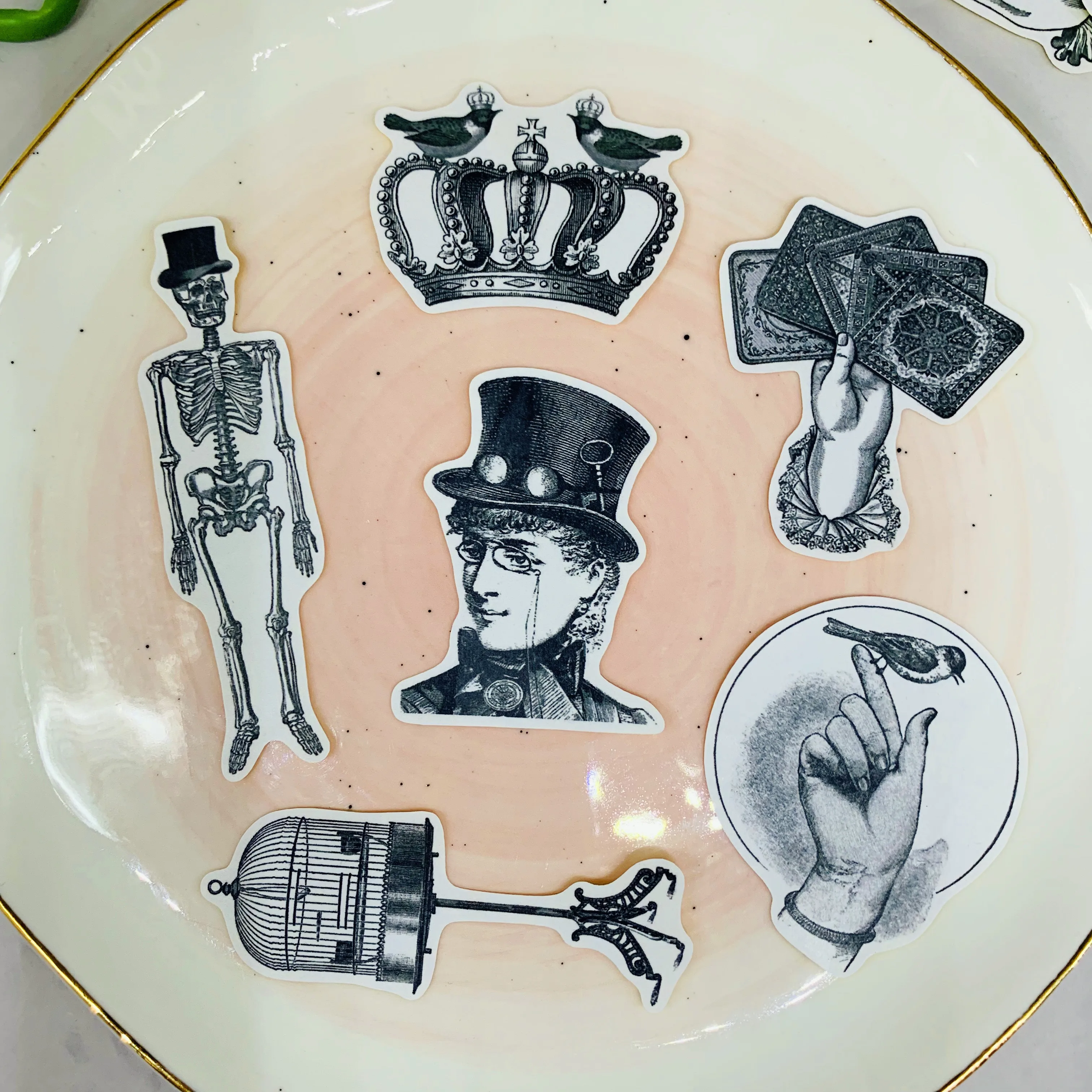 

15Pcs/Bag Vintage European Black White Gentleman Sticker DIY Scrapbooking Album Junk Journal Planner Decorative Stickers