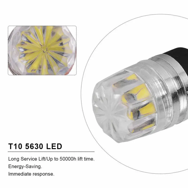 

10 * T10 2SMD Белая светодиодная лампа для фотографий, высокомощная купольная лампа для двери карты, Высококачественная W5W 168 194 2825 лампа для багаж...