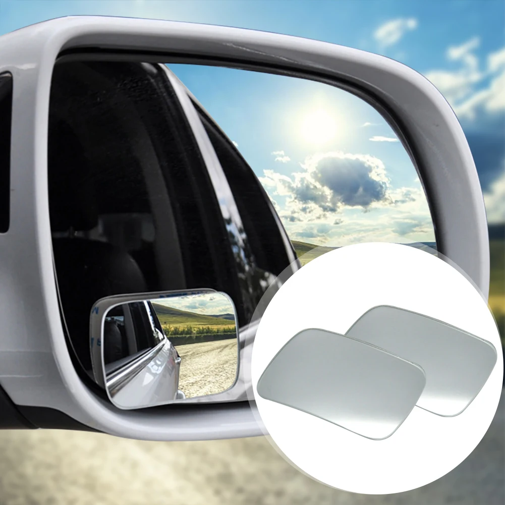 

Universal 1 Pair Blind Spot Mirror 360+20 Rotation Adjustable Wide Angle Mirror square Convex Rear View Mirror