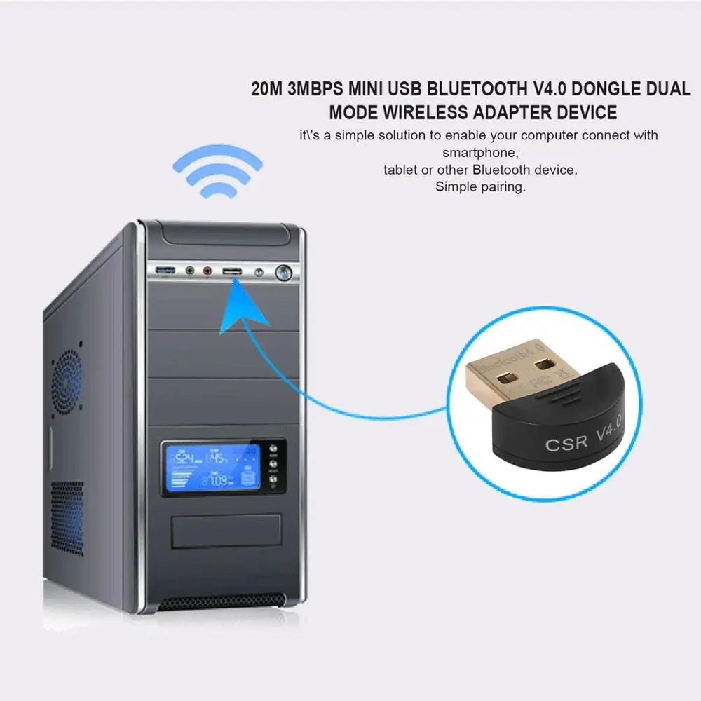 20 м 3 Мбит/с мини USB Bluetooth V4.0 ключ двойной режим беспроводной адаптер устройство