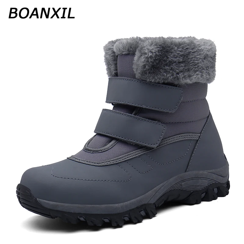 

Женские утепленные ботинки BOANXIL, Нескользящие уличные ботинки из хлопка, размер 35-42, для пешего туризма и скалолазания, 2022