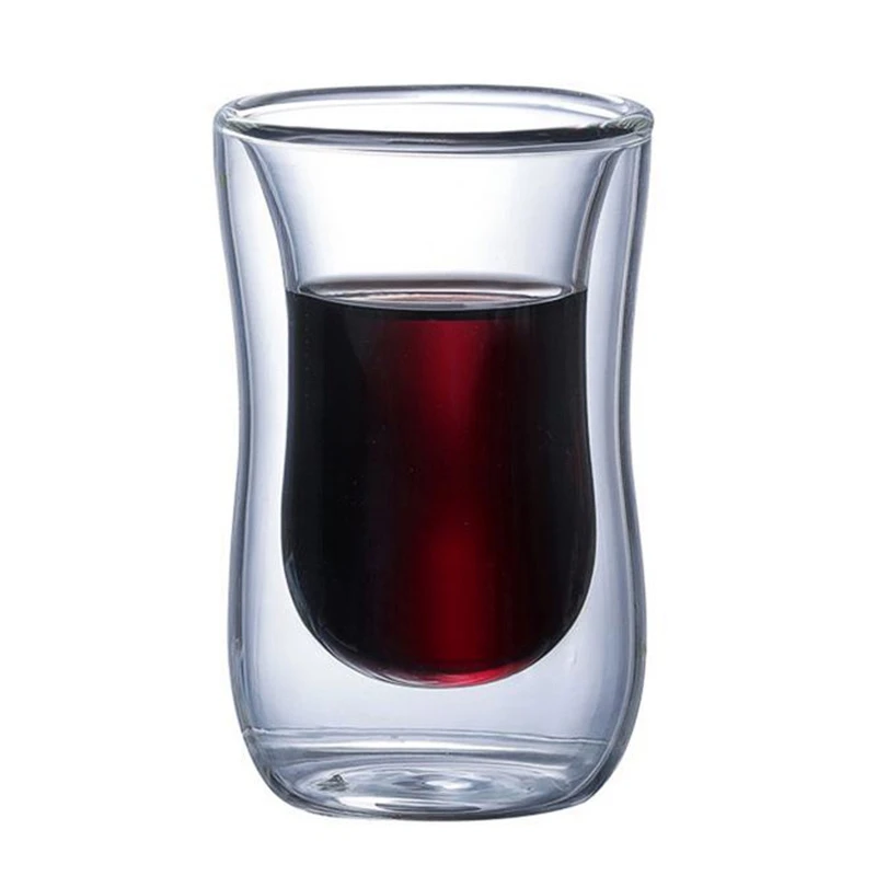 4 шт. стеклянная чашка с двойными стенками термостойкая Стеклянная Ручка для чая