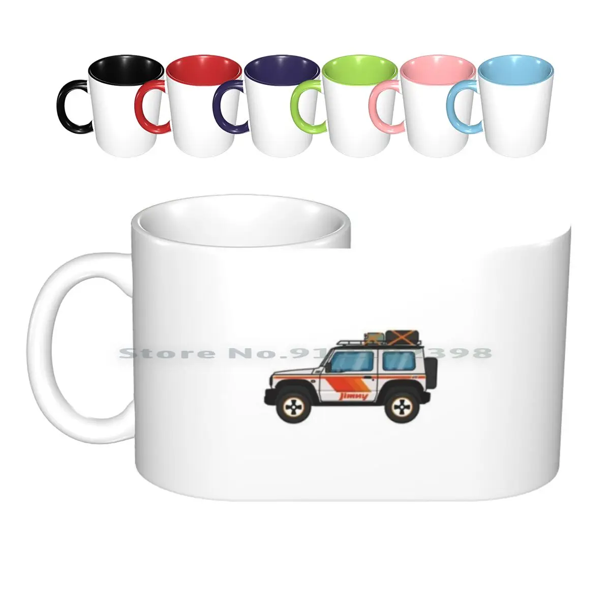 4x4 Jimny Новинка 2019 крыша с наклейкой Керамические Кружки Кофейные чашки Кружка для