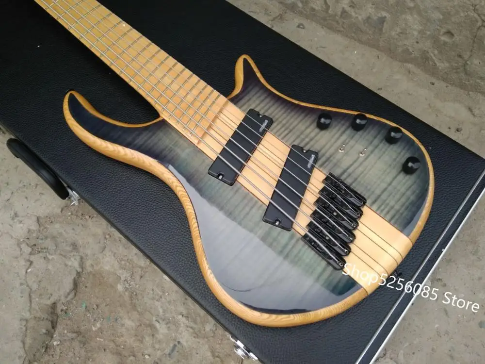 6 strings Высокое качество, 5 струн, мульти масштаб, Электрический гитарный бас, 6 струн, fanned frets bass - Color: 6 strings