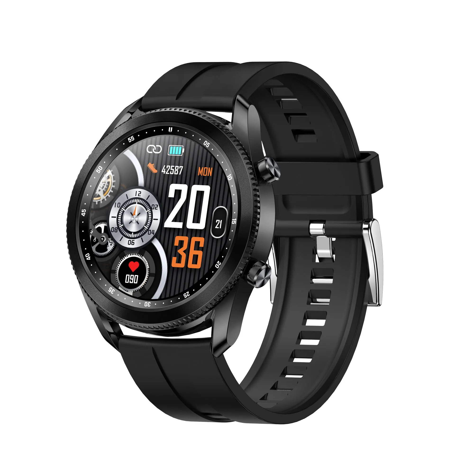 

2021 New Smart Watch Men TK88 Rotating Bezel Screen Bluetooth Music Weather Forecast Blood Presure Smartwatch For Android ISO