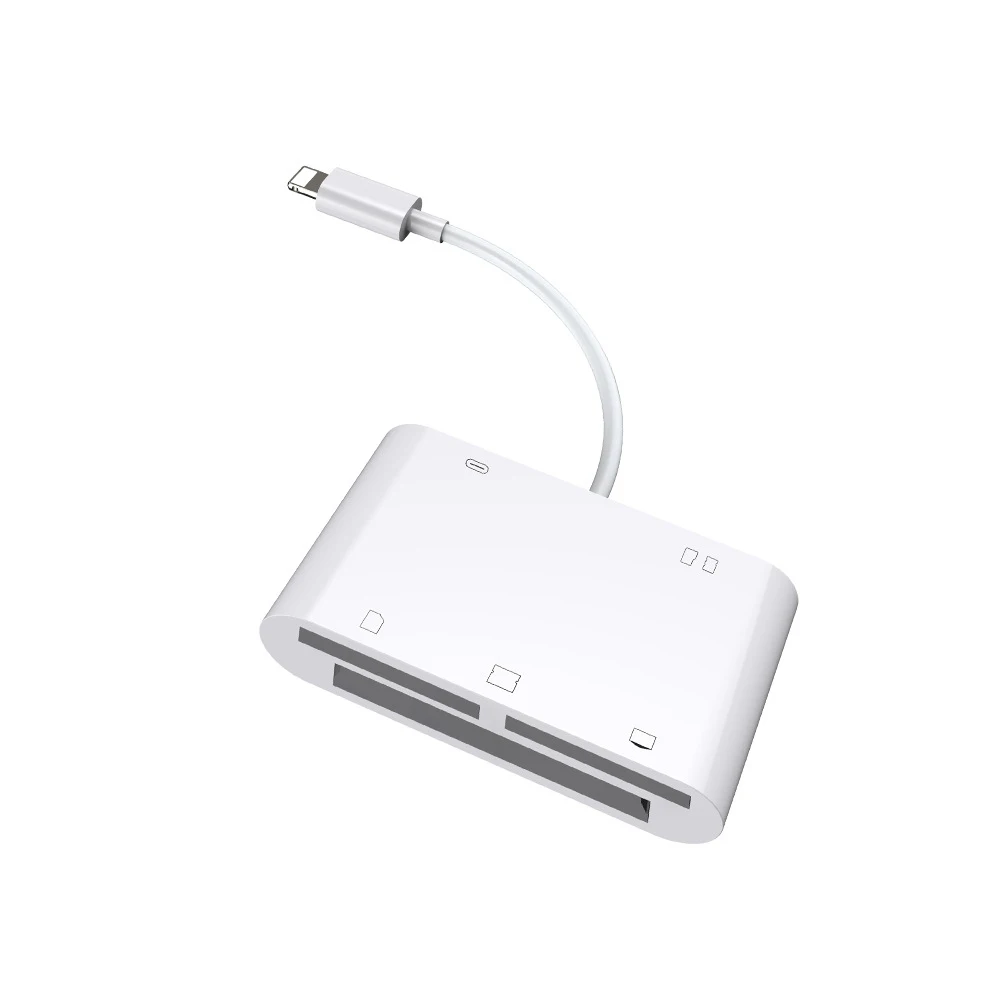 Все в 1 SD TF SDHC CF XD M2 кардридер памяти для IPhone X XS MAX XR карта писатель 11 PRO 12 6 7 8 Plus IPAD |