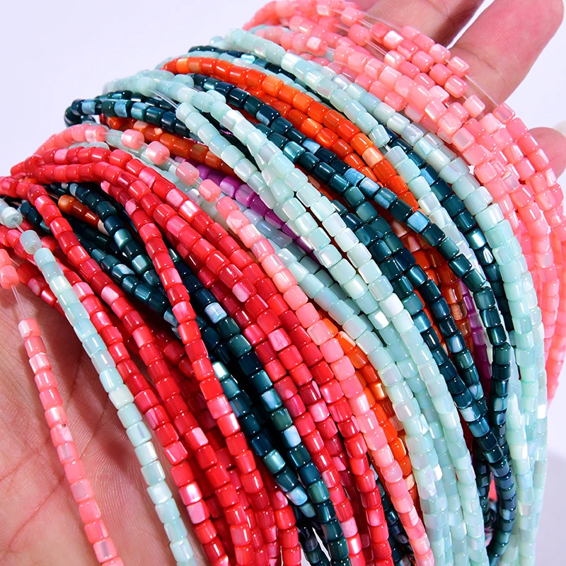 3.5*3 мм ракушечные бусины для создания украшений ручной работы: браслета, ожерелья. Естественный шлифованный окрашенный.