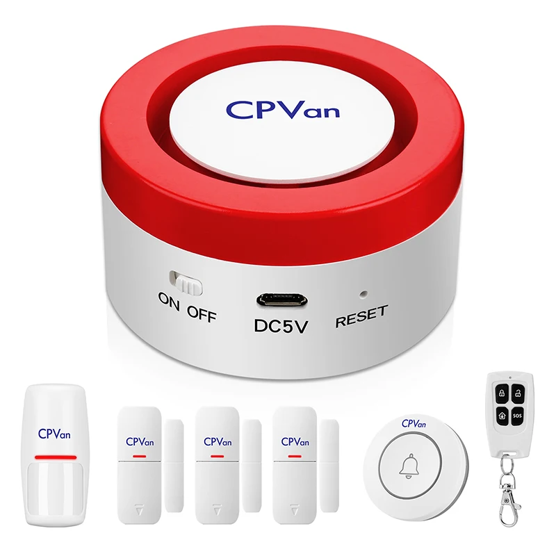 gsm сигнализация сигнализация для дома CP6 WiFi домашняя охранная сигнализация работает с amazon Alexa APP 120db звуковая сигнализация DIY Беспроводной против взлома комплекты системы сигнализации
