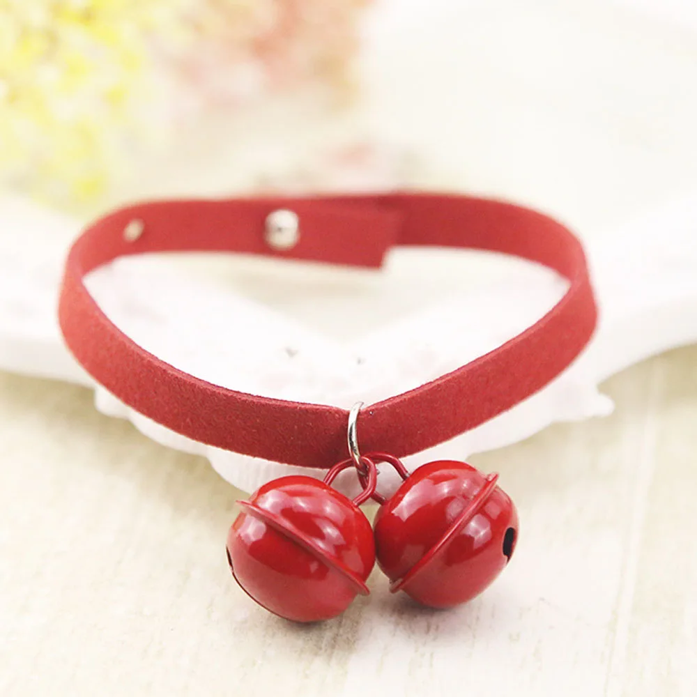 

Hot Sale Candy Colors Cute Pet Collars Handmade Bell Adjustable Buckle Dog Necklace Cat Accessories Pet Supplies Chihuahua Teddy