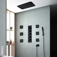 m boenn luxury shower systems set high pressure rain led showerheads music shower panel thermostatic mixer brass bathroom faucet
