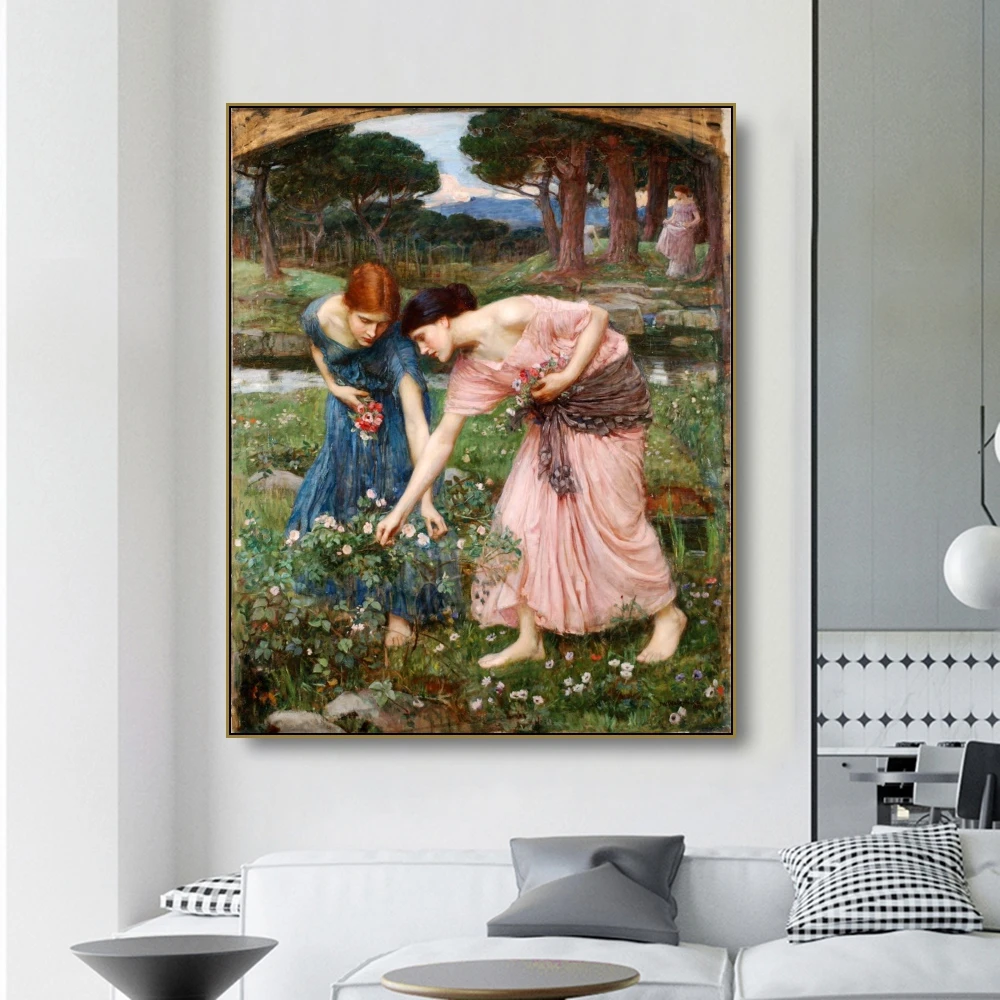 Картина на холсте картина маслом Соберите Ye Rosebuds а вы можете 1909 》 Джон Уильям